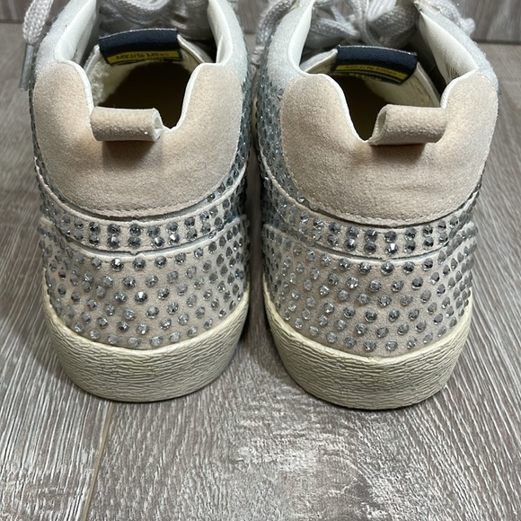NWOT mi.im Miracle Miles Glam Rhinestone Star Mid Sneakers Lace Upper Beige 8.5 - Picture 15 of 15